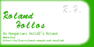 roland hollos business card